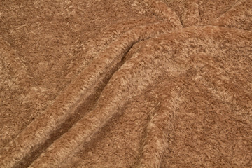 Colored fur. The texture of the fur . Close-up of sheep fur