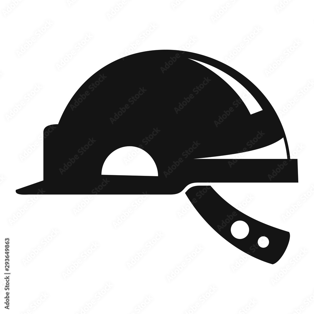 Poster mine worker helmet icon. simple illustration of mine worker helmet vector icon for web design isolat