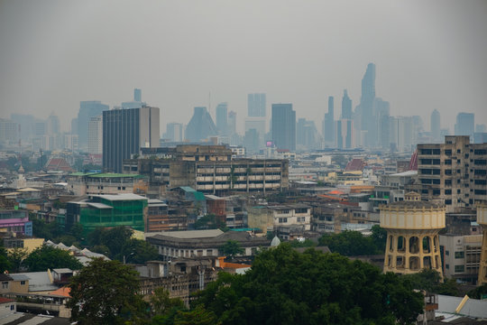 Bangkok Thailand, Sep 29 2019, Dust pollution in center of Bangkok