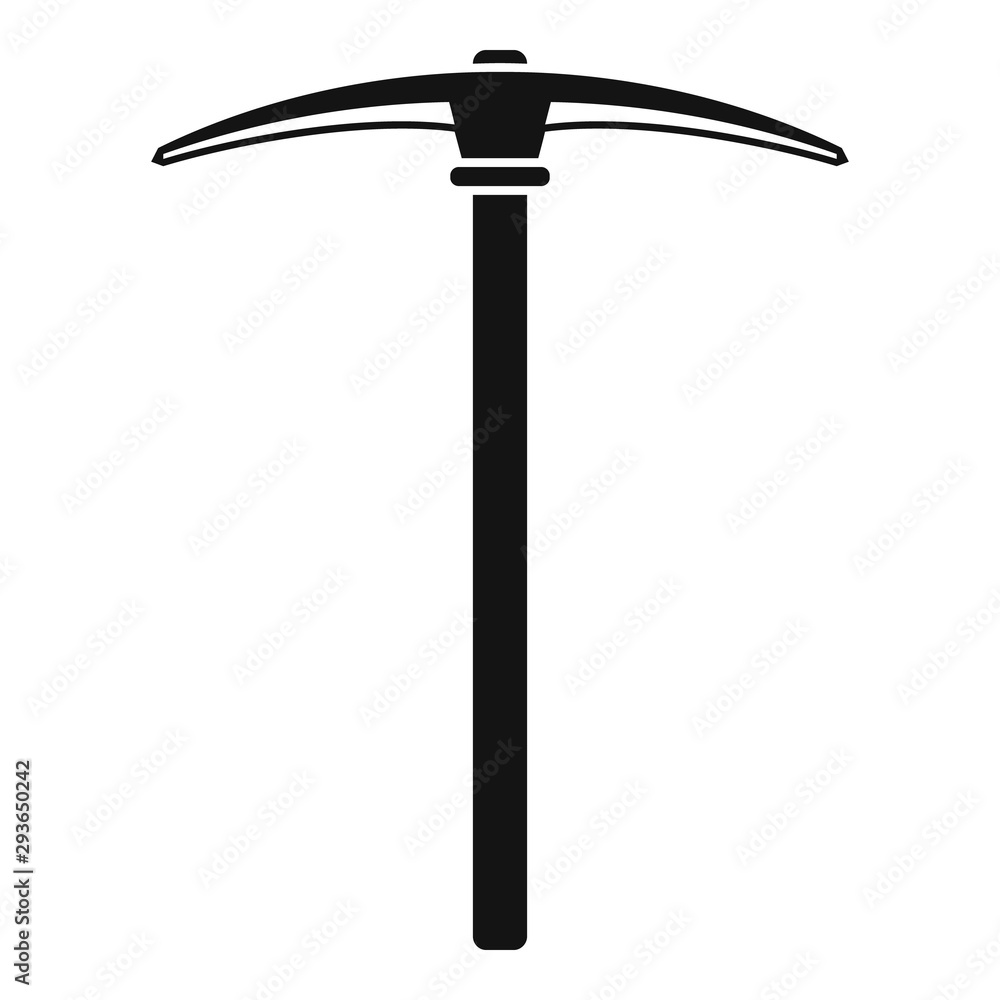 Poster pick axe icon. simple illustration of pick axe vector icon for web design isolated on white backgrou