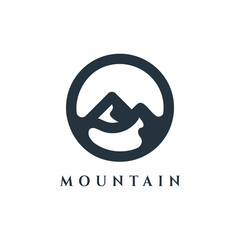 Mountain Vector Design. Modern mountain logo. Mountain icon.