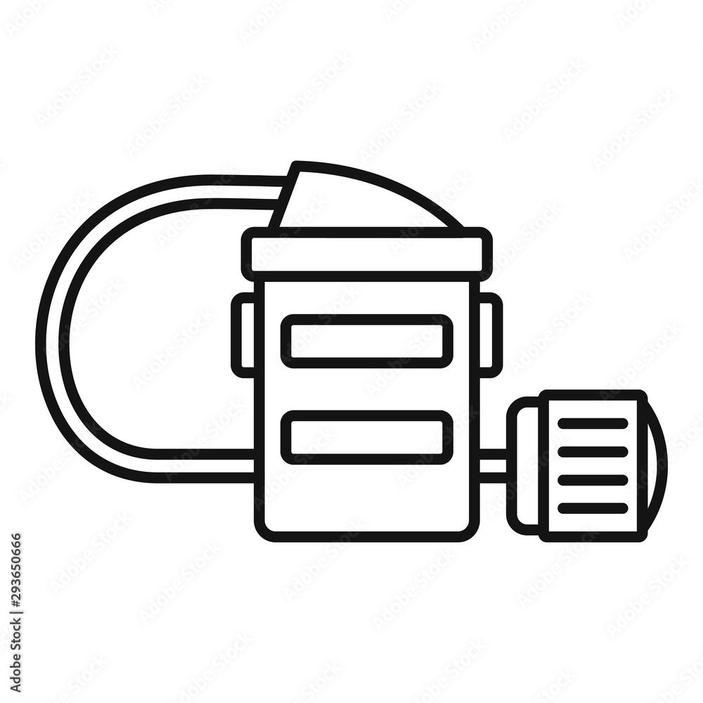 Poster mine flashlight icon. outline mine flashlight vector icon for web design isolated on white backgroun