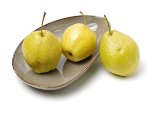 Chinese pear on white background