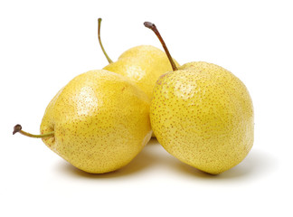 Chinese pear on white background
