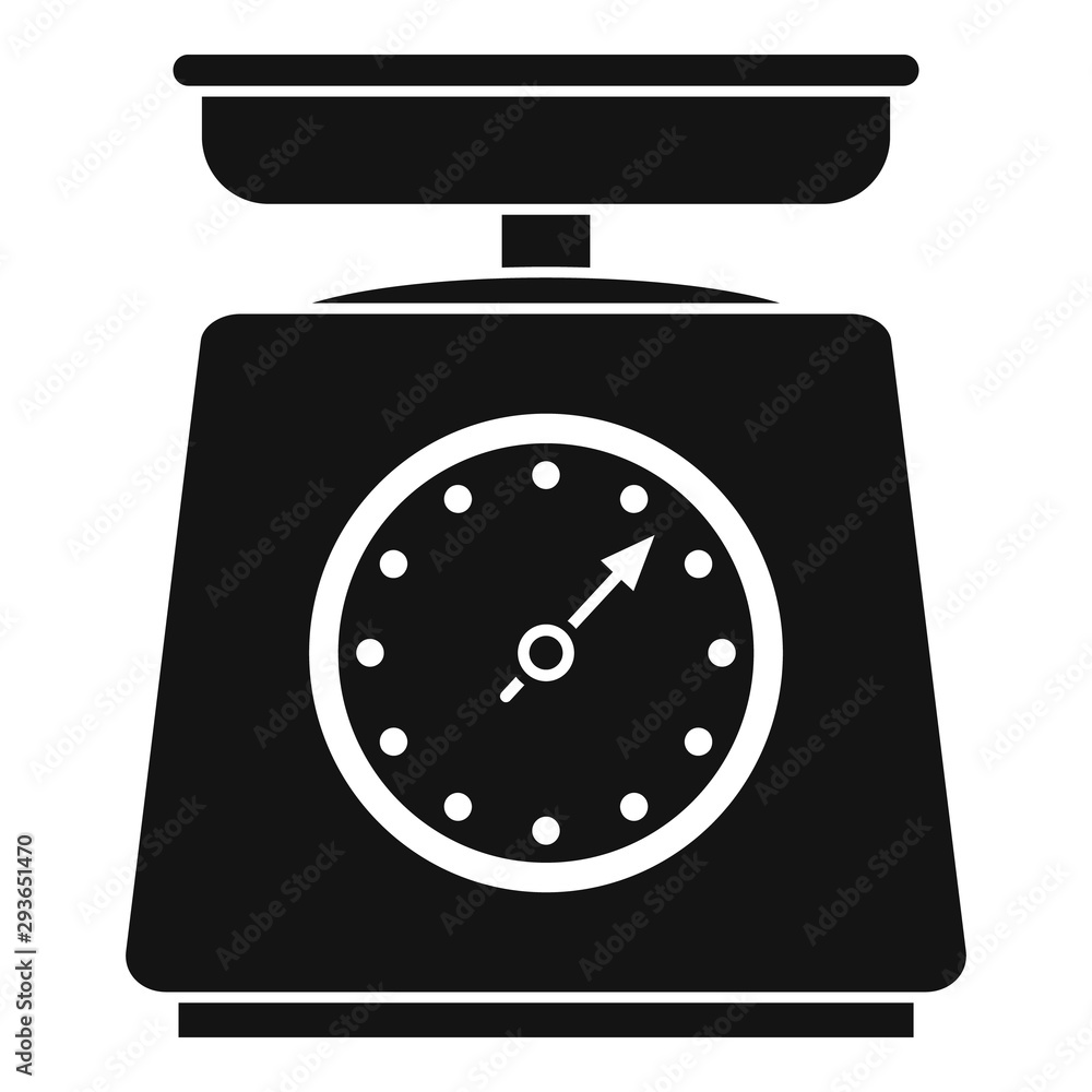 Poster retro scales icon. simple illustration of retro scales vector icon for web design isolated on white 