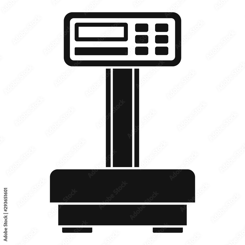 Aufkleber digital scales icon. simple illustration of digital scales vector icon for web design isolated on wh