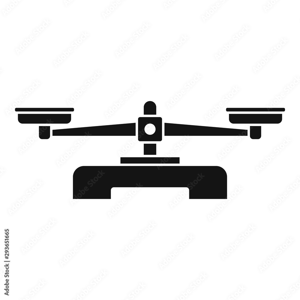 Aufkleber retro mechanical scales icon. simple illustration of retro mechanical scales vector icon for web des