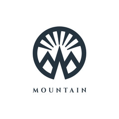 Mountain Vector Design. Modern mountain logo. Mountain icon.