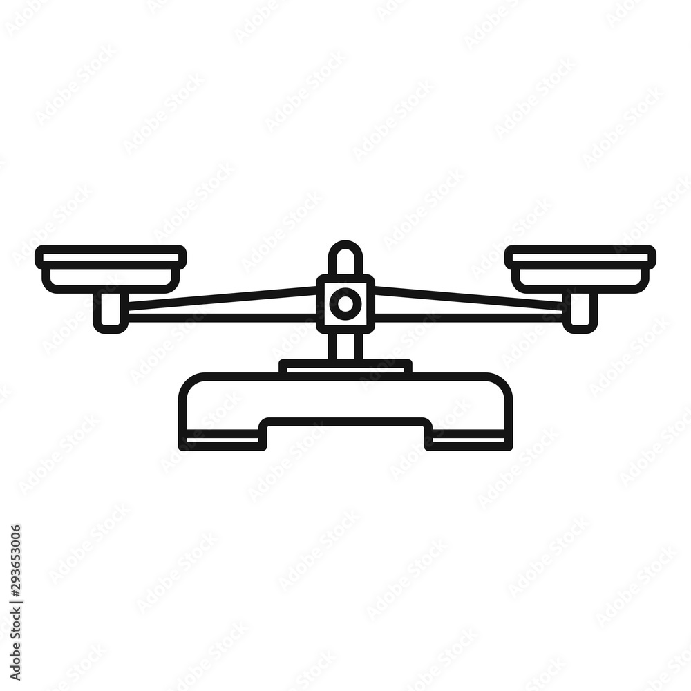 Poster retro mechanical scales icon. outline retro mechanical scales vector icon for web design isolated on