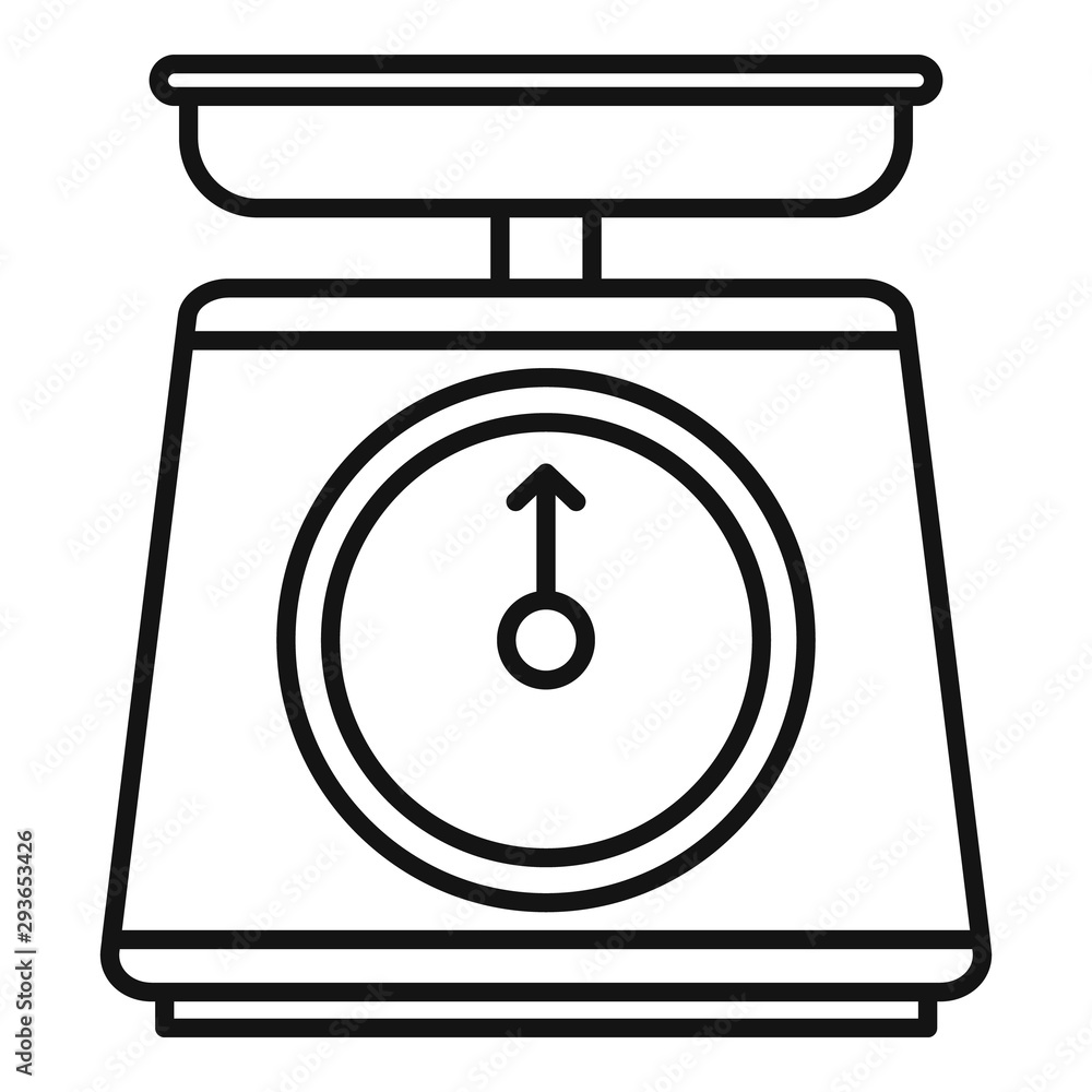 Poster retro scales icon. outline retro scales vector icon for web design isolated on white background
