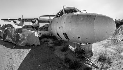 Old abandoned aiplane.