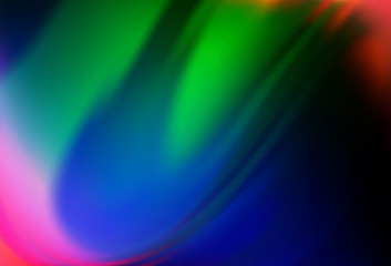 Dark Multicolor, Rainbow vector blurred and colored pattern.