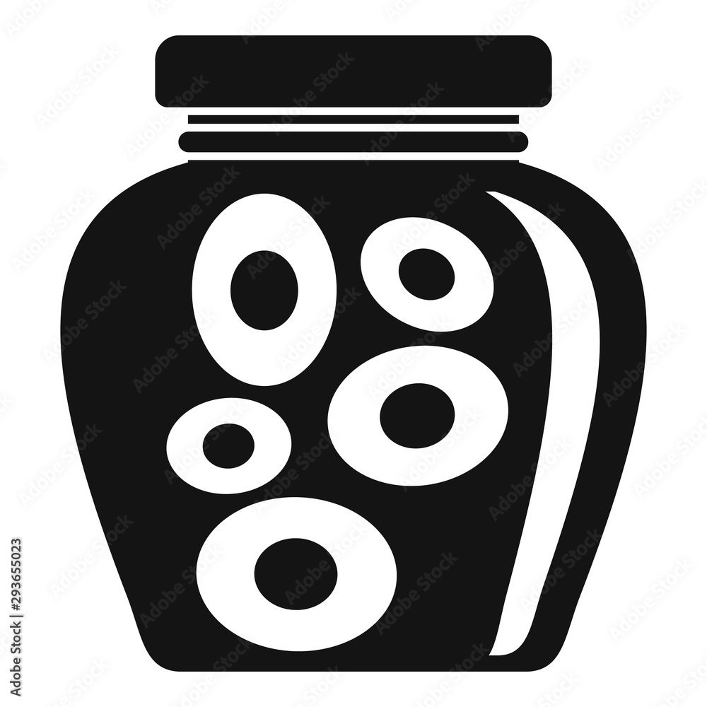 Poster peach jam jar icon. simple illustration of peach jam jar vector icon for web design isolated on whit