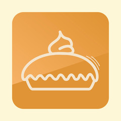 Thanksgiving Pie icon. Harvest. Thanksgiving