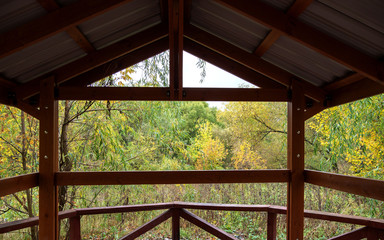 Autumn, Park, veranda.