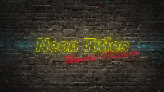 Simple Neon Titles