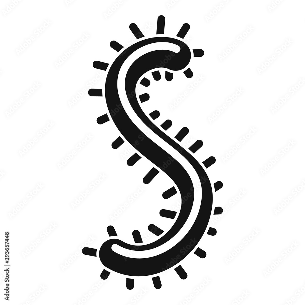 Poster worm bacteria icon. simple illustration of worm bacteria vector icon for web design isolated on whit