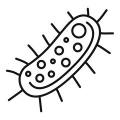 Virus icon. Outline virus vector icon for web design isolated on white background