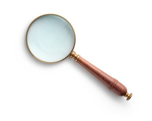 Magnifying glass isolated on white background