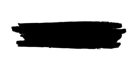 Brush stroke hand painted with black ink