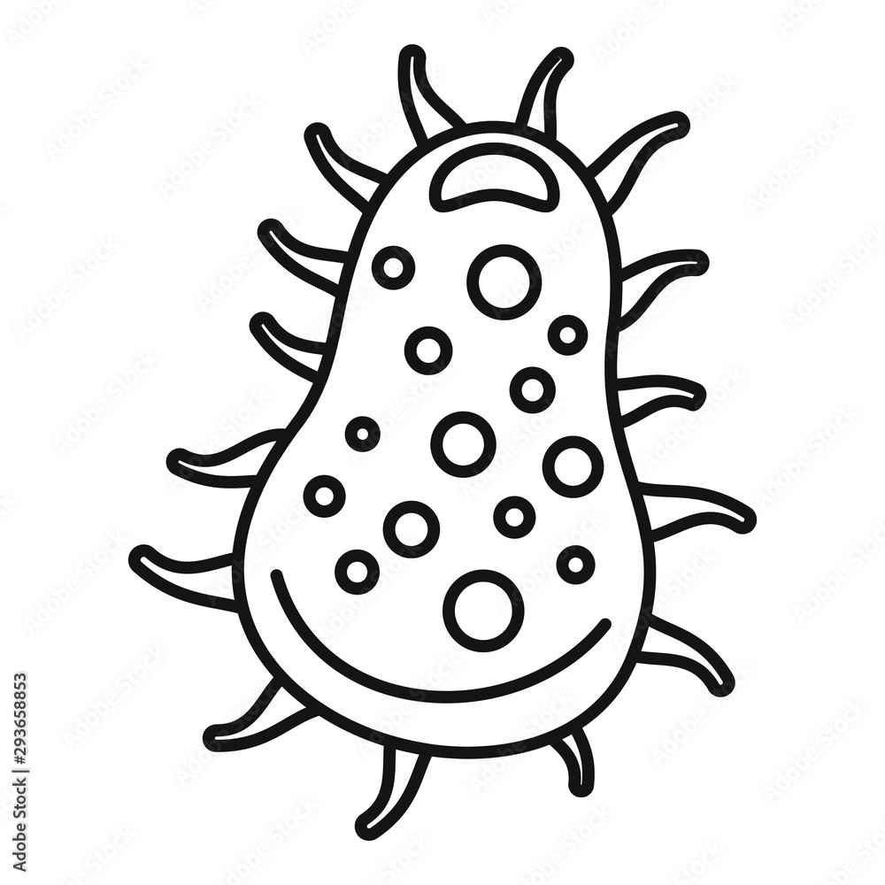 Poster pathogen bacteria icon. outline pathogen bacteria vector icon for web design isolated on white backg