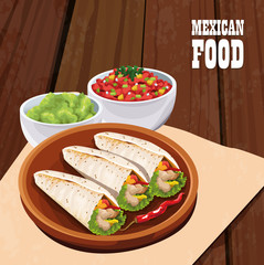 mexican food poster with burritos