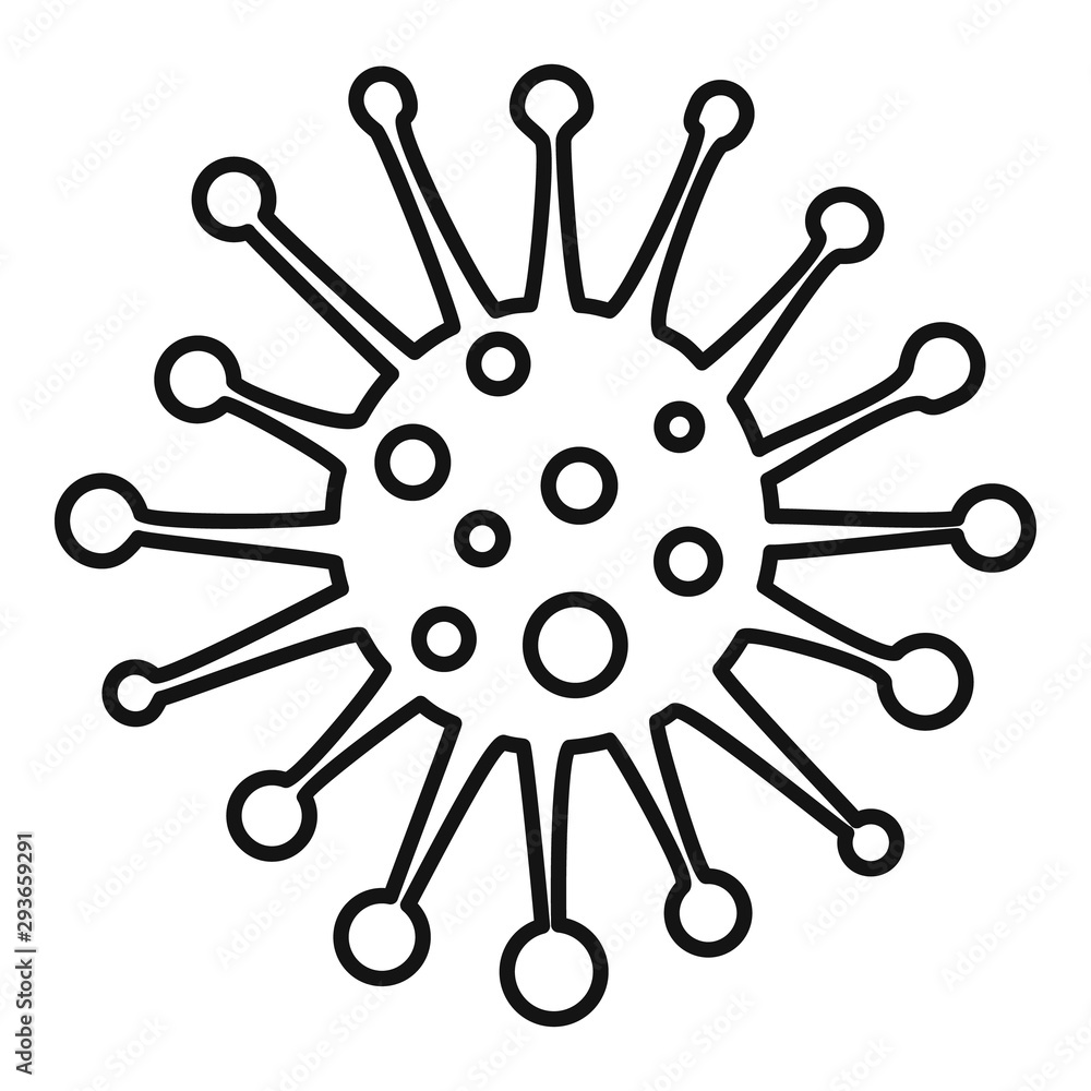Poster probiotic virus icon. outline probiotic virus vector icon for web design isolated on white backgroun