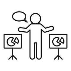 Lesson lecture icon. Outline lesson lecture vector icon for web design isolated on white background