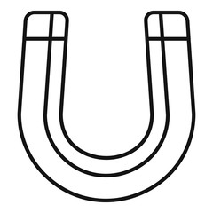 Magnet force icon. Outline magnet force vector icon for web design isolated on white background