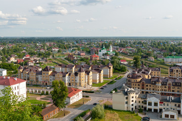 Fototapeta na wymiar Panorama of the city of Tobolsk on a summer day.