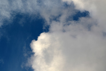 dramatic cumulus clouds background