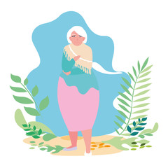 Grandmother cartoon vector design icon