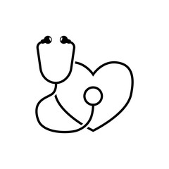 stethoscope icon trendy flat design