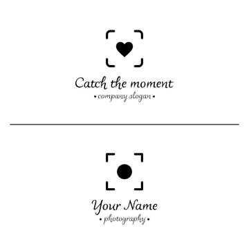Photography logo template. Catch the moment concept. Focus icon and symbol.  Modern flat design. Stock Vector | Adobe Stock
