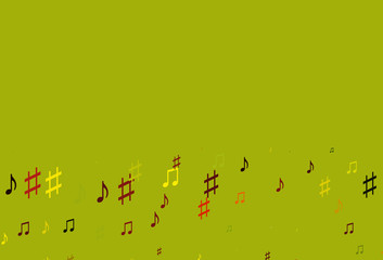 Light Multicolor, Rainbow vector backdrop with music notes.