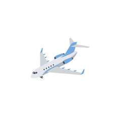 Passenger air plane. Vector 3d isometric, color web icon, new flat style. Creative illustration design, idea for infographics.