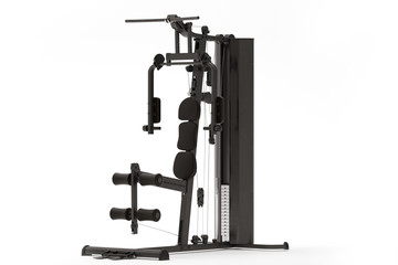Gym machine isolated on white. 3d render