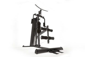 Gym machine isolated on white. 3d render