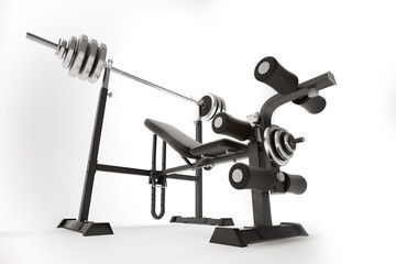 Gym machine isolated on white. 3d render