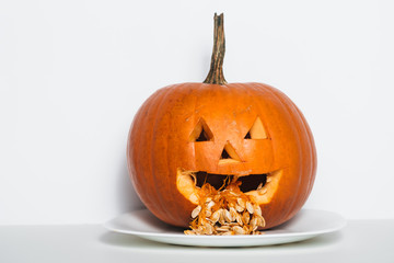 Jack O' Lantern Halloween bright background