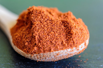 Spoon with cayenne pepper