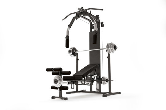 Gym Machine Isolated On White. 3d Render