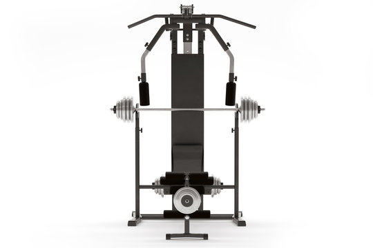 Gym Machine Isolated On White. 3d Render