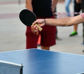 Playing Table Tennis at be active event