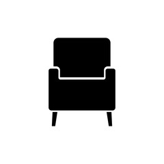 Sofa, armchair, couch icon in trendy flat style. Chair, lounger, recliner icons. Furniture sign for perfect web and mobile UI design.