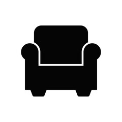 Sofa, armchair icon in trendy style. Chair, lounger, recliner icons. Furniture sign for perfect web and mobile concept. Vector illustration.