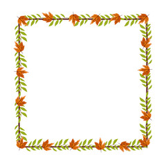 autumn leafs plants seasonal frame