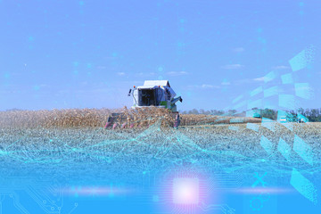 combine management and harvesting using Internet of things technologies without human intervention....
