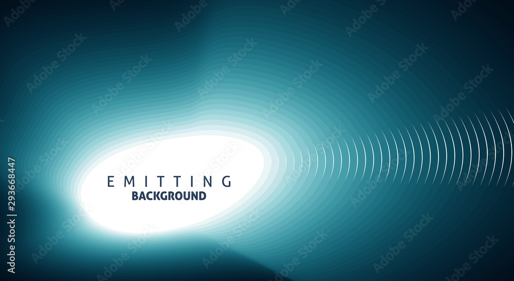 Poster teal emitting background. vector graphic pattern