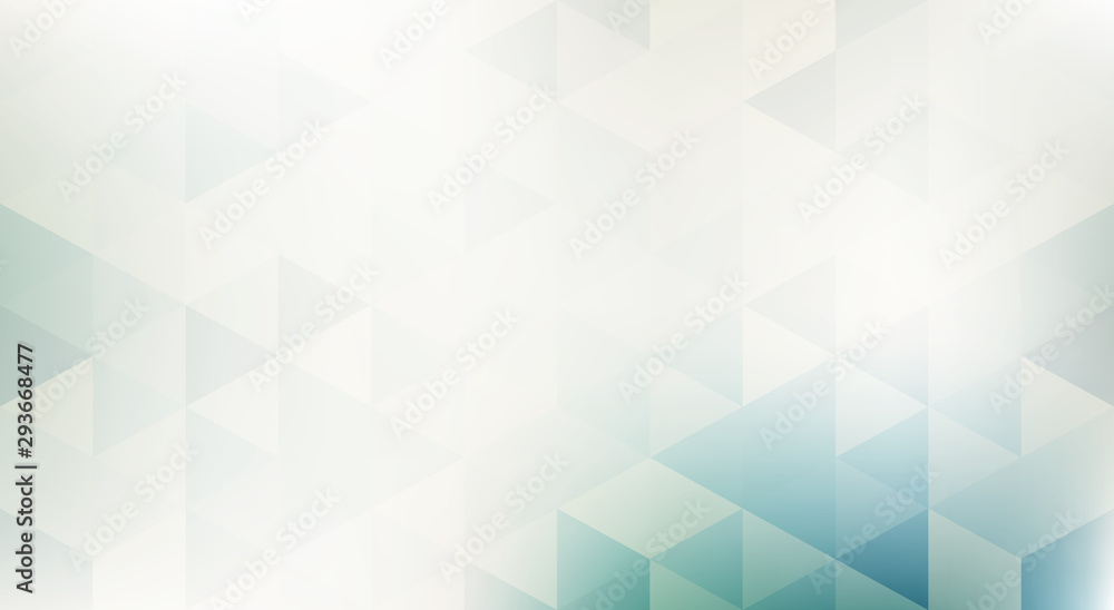 Poster Simple abstract geometric pattern with green blue triangles. Vector background